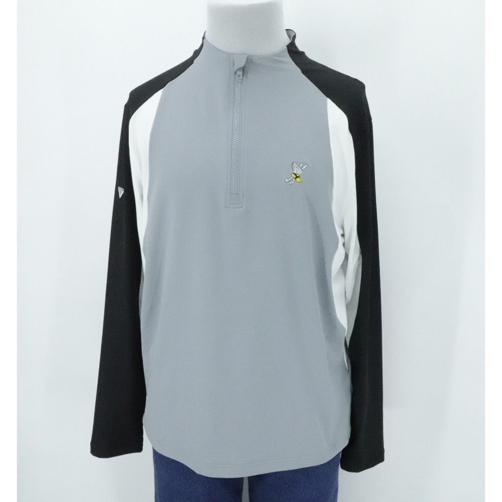 Levelwear Winged Foot Golf Club Carver Performance Jacket‎ Mens M Gray 1/4 Zip